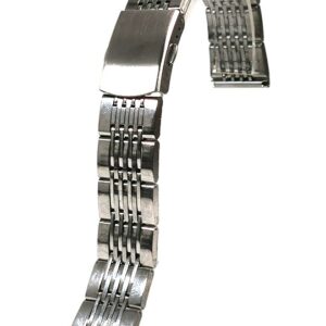 Bratara de ceas argintie cu butoane laterale 20mm WZ4769