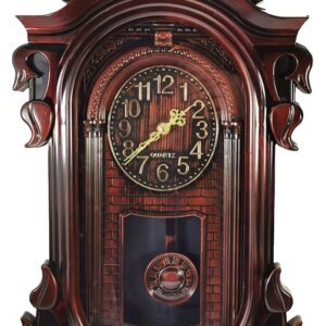 Ceas de Perete Vintage cu Pendulă, Mecanism Silențios și Design Clasic, Model WZ4778