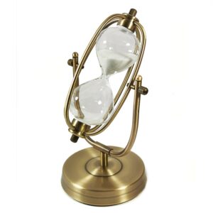 Clepsidra cu cadru din alama cu nisip alb