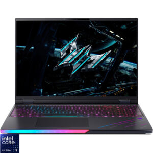 Laptop Acer Gaming 16'' Predator Helios 16 AI PH16-73, WQXGA OLED 240Hz, Procesor Intel® Core™ Ultra 9 275HX (36M Cache, up to 5.40 GHz), 32GB DDR5, 1TB + 1TB SSD, GeForce RTX 5070 Ti 12GB, Win 11 Pro, Abyssal Black