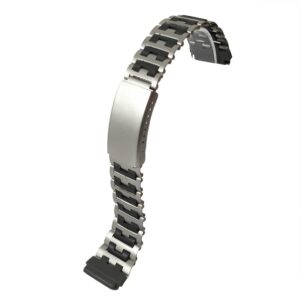 Brățară Ceas „Eclipse Bicolor” – Oțel Inoxidabil Argintiu & Negru (19mm)