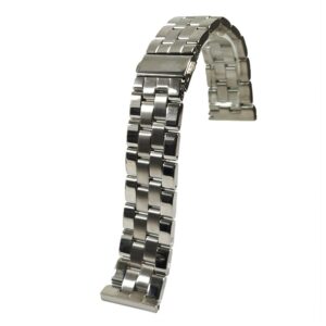 Bratara pentru ceas argintie cu 4 randuri de zale 22mm 6BR79