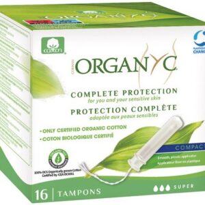 Tampoane Organyc SUPER din bumbac organic, cu aplicator 16 buc Organyc