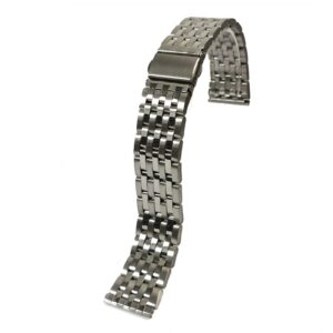 Bratara pentru ceas argintie cu 7 randuri de zale 20mm 4BR18