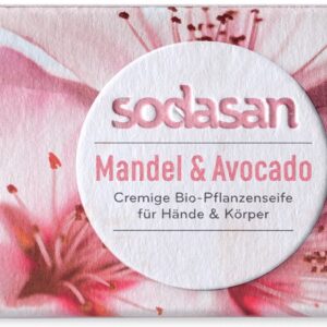 Sapun bio cu migdale si avocado, 100g Sodasan