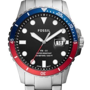 Ceas Bărbătesc Fossil FB-01 FS5657 – Stil Diver cu Bezel Bicolor „Pepsi”