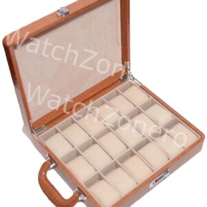 Servieta depozitare si organizare 18 ceasuri crem