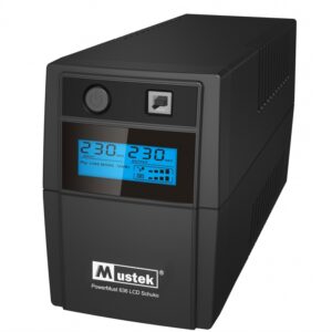UPS MUSTEK PowerMust 636 LCD (650VA) Line Interactive, Schuko (include timbru verde 3 lei)