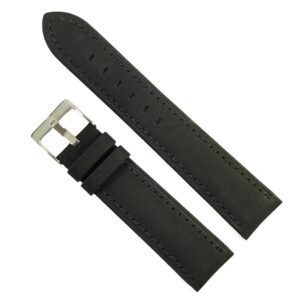 Curea Ceas „Midnight Suede” 01D140 – Piele Întoarsă Neagră, Stil Minimalist (18mm - 20mm)