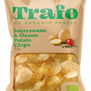 Chipsuri bio din cartofi cu ceapa si smantana, 125g Trafo