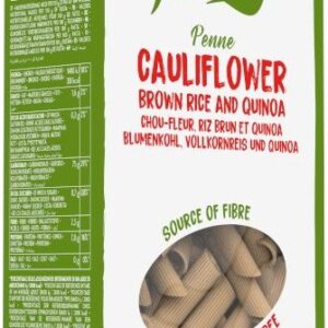 Penne bio din orez brun si quinoa, cu conopida, 250G Felicia