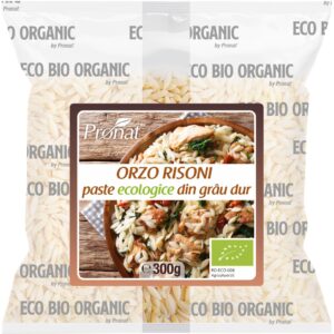 Orzo Risoni, paste bio din grau dur, 300g Pronat