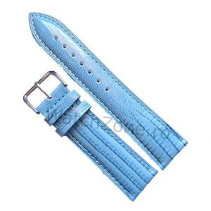 Curea Ceas Din Piele Bleu Imprimeu Sarpe 12mm - 24mm