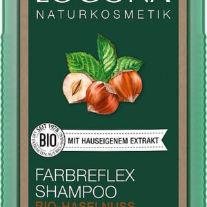 Sampon pentru par vopsit (saten inchis si brunet), cu alune de padure, 250ml Logona