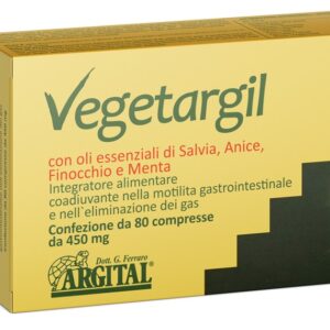 Vegetargil, supliment alimentar cu uleiuri esentiale de salvie, anason, fenicul si menta, 36 g Argital