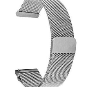 Brățară Argintie pentru SmartWatch cu impletitura milaneza 20mm, 22mm WD017