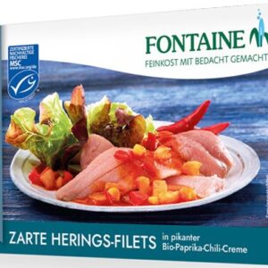 File de hering in sos bio cu ardei iute, 200g Fontaine