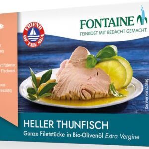 File de ton, bucati intregi in ulei de masline extravirgin bio, 120g Fontaine