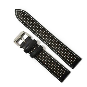 Curea de ceas Neagra din piele naturala 20mm 22mm GR1458