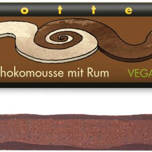 Bio & Fair ciocolata neagra 70% cacao umpluta cu mousse de ciocolata si rom, Schokomouse mit Rum, 70g Zotter