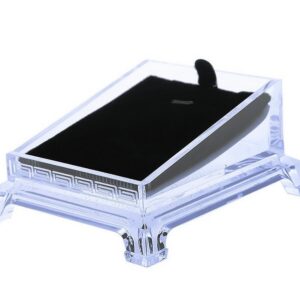 Expozor pentru pandantive din acril transparent si catifea neagra WZ4451S
