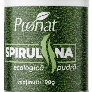 Spirulina bio pulbere, 90g Pronat