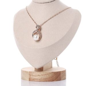 Bust prezentare pandantive si cercei din bambus si textil WZ1663S