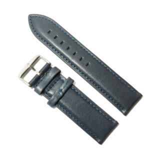 Curea de ceas bleumarin din piele naturala 22mm - WZ5244