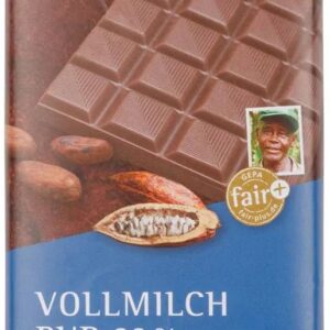 Ciocolata bio si fairtrade cu lapte 33% cacao, 100g Gepa