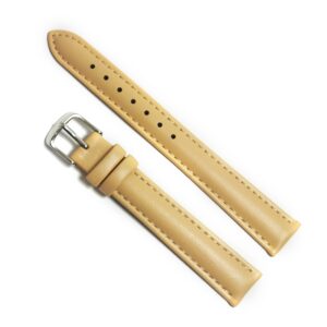 Curea de ceas Bej din piele naturala de Lungime L - 10mm 12mm 14mm 16mm 18mm 20mm