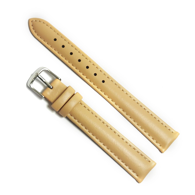 Curea de ceas Bej din piele naturala de Lungime L - 10mm 12mm 14mm 16mm 18mm 20mm