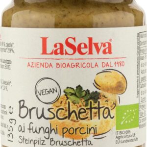 Pasta bio Bruschetta pe baza de ciuperci porcini, 130g LaSelva