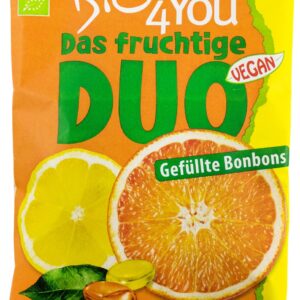 Dropsuri bio Duo cu lamaie si portocale, 75g Bio 4 You