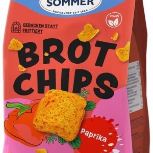 Chipsuri bio si demeter de paine cu paprika picant, 100g Sommer