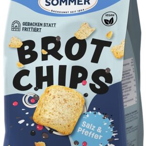 Chipsuri bio si demeter de paine cu sare si piper, 100g Sommer