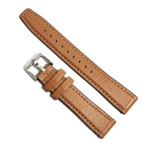 Curea de ceas Maro deschis din piele ecologica si silicon - 14mm 16mm 18mm 20mm 22mm - WZ5419