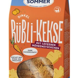 Biscuiti bio din grau spelta fara zahar, cu morcovi, demeter 150g Sommer