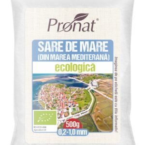 Sare de mare bio (din Marea Mediterana) 500g Pronat