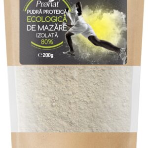 Pudra proteica bio de mazare, izolata, 200g Pronat