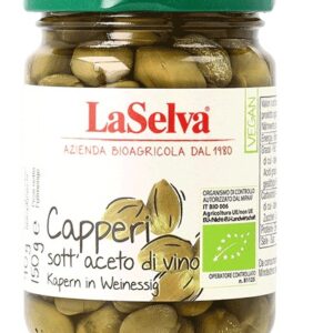 Capere bio in otet din vin, 150g LaSelva