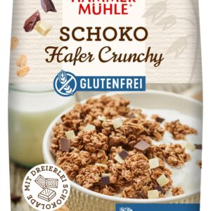 Musli bio crocant din ovaz fara gluten, cu ciocolata, 350g Hammer Muhle