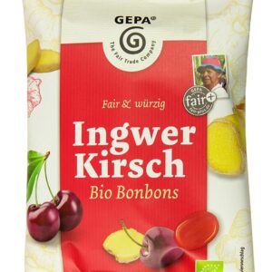 Gepa – Dropsuri bio cu ghimbir si cirese, 100g