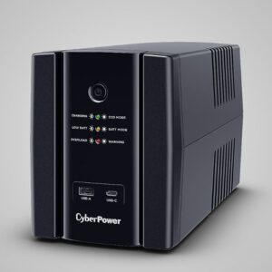 UPS CYBER POWER Line Int. cu manag,LED,2200VA/ 1320W, AVR, 4xShucko, indic. LED, 2xbaterie 12 V/9Ah,Backup 60-90 min, incarc. 8h, con. USB, RJ45, charg.:USB-A / USB-C "UT2200EG" (timbru verde 11 lei)