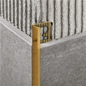 Profil terminatie din aluminiu auriu  Proterminal  10 mm  PTON10