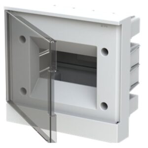 Tablou electric incastrat gri cu usa transparenta 4 module Abb 1SZR004002A1201