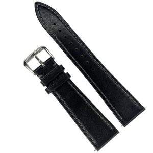 Curea de ceas din piele neagra 20mm 22mm 24mm WZ920