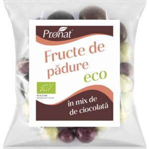 Fructe de padure bio in mix de ciocolata, 100g Pronat