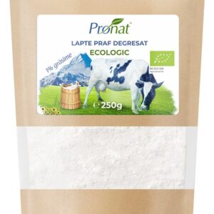 Lapte praf bio degresat, 1% grasime, 250g Pronat