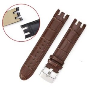 Curea Ceas Swatch 21mm din Piele Naturală Maro - Modele YRS403, YRS412, YRS402G, Archi-Mix
