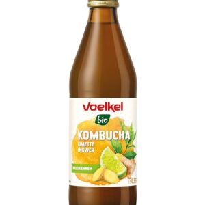 Bautura bio kombucha cu limete si ghimbir, 330ml Voelkel